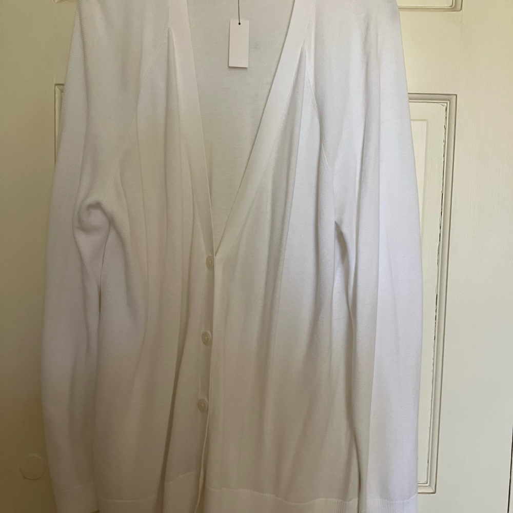 Elegant White Women's Cardigan